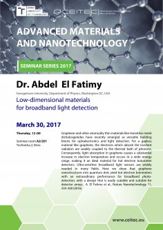 Advanced Materials and Nanotechnology Seminar Series