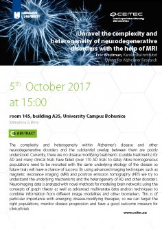 Lecture: Unravel the complexity and heterogeneity of neurodegenerative disorders with the help of MRI