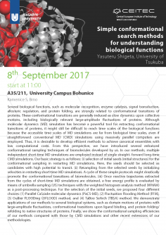 Lecture: Simple conformational search methods for understanding biological functions