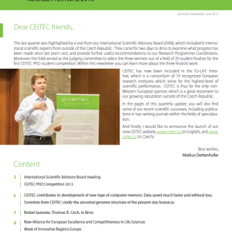 CEITEC Newsletter No. 2/2013