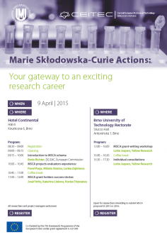 Workshop: Marie Skłodowska-Curie Actions: Your gateway to an exciting research career