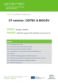 CF seminar: CEITEC & BIOCEV