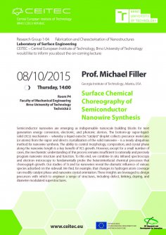 Lecture given by Prof. Michael Filler: Surface Chemical Choreography of Semiconductor Nanowire Synthesis