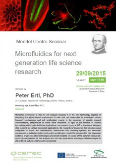 Mendel Centre Seminars - Microfluidics for next generation life science research