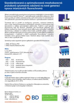 Seminář Standardizovaná a optimalizovaná mnohobarevná průtoková cytometrie založená na nové generaci vysoce intenzivních fluorochromů